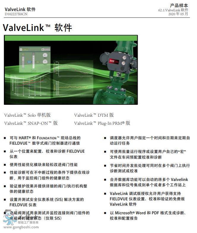 Fisher™ FIELDVUE™ Valve<d>Link</d>™ 軟件