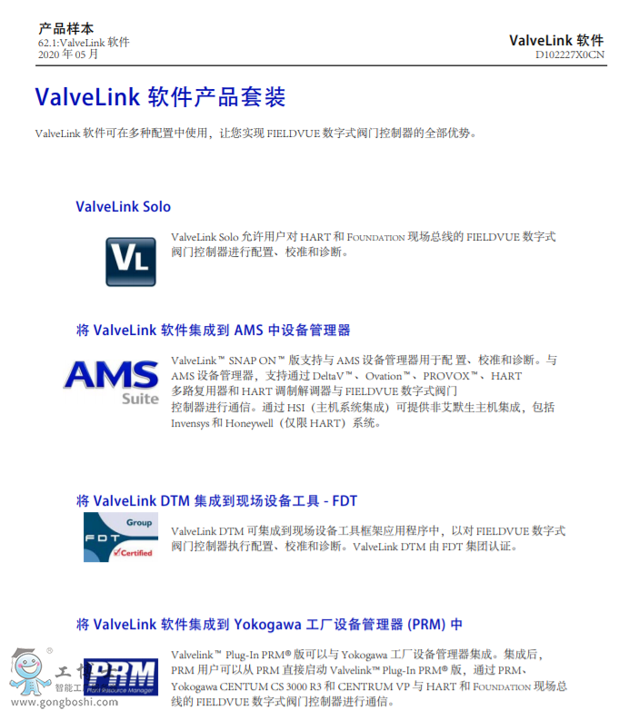Fisher™ FIELDVUE™ Valve<d>Link</d>™ 軟件